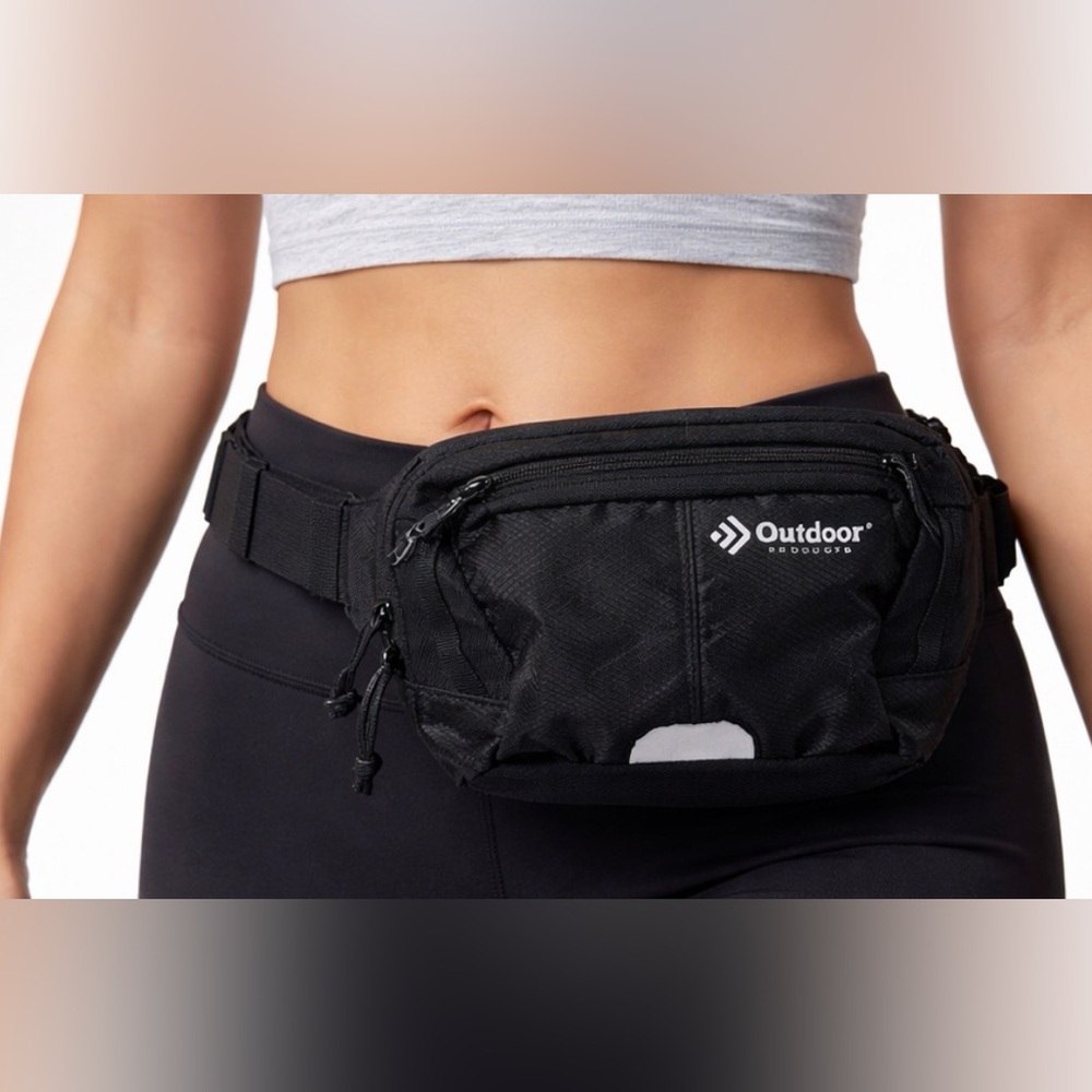 Outdoor Products Black Waist Pack Fanny Pack Adjustable Belt Bag(F112)✨✨